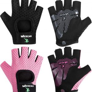 2 Pairs Workout Gloves Women Adjustable Weight Lifting Gloves Gym Exercise Workout Gloves Breathable Training Gloves for Men and Women Fitness, Biking, Pull up, Cycling