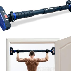 DeeStorm Adjustable Pull-up Bar for Doorway - Perfect for Upper Body Exercises, including Pull-ups, Chin-ups, and Strength Training - No Drilling Installation - Home Gym Workout Equipment