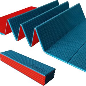 Feetlu Foldable Yoga Mat - 6mm & 8mm Thick, Lightweight, and Easy to Store for Travel - Anti-Slip Folding Exercise Mat for Yoga, Pilates, Home Workouts, and Floor Exercises