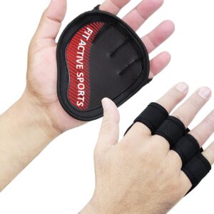 Fit Active Sports Workout Gloves for Gym - Durable Gym Grips, & Grip Pads - Rubber Padding to Avoid Calluses - Suits Men & Women