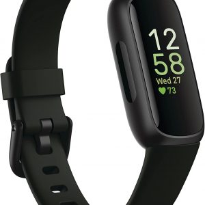 Fitbit Inspire 3 Health & Fitness Tracker with Stress Management, Workout Intensity, Sleep Tracking, 24\/7 Heart Rate and more, Midnight Zen\/Black One Size (S & L Bands Included)
