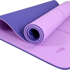 Gogokiwi Extra Wide Yoga Mat (72"L x 36"\/30"W) for Men and Women 1\/4", 2\/5" Thick Non Slip Fitness & Exercise Mat with Alignment Marks for Yoga, Pilates, Floor Workouts