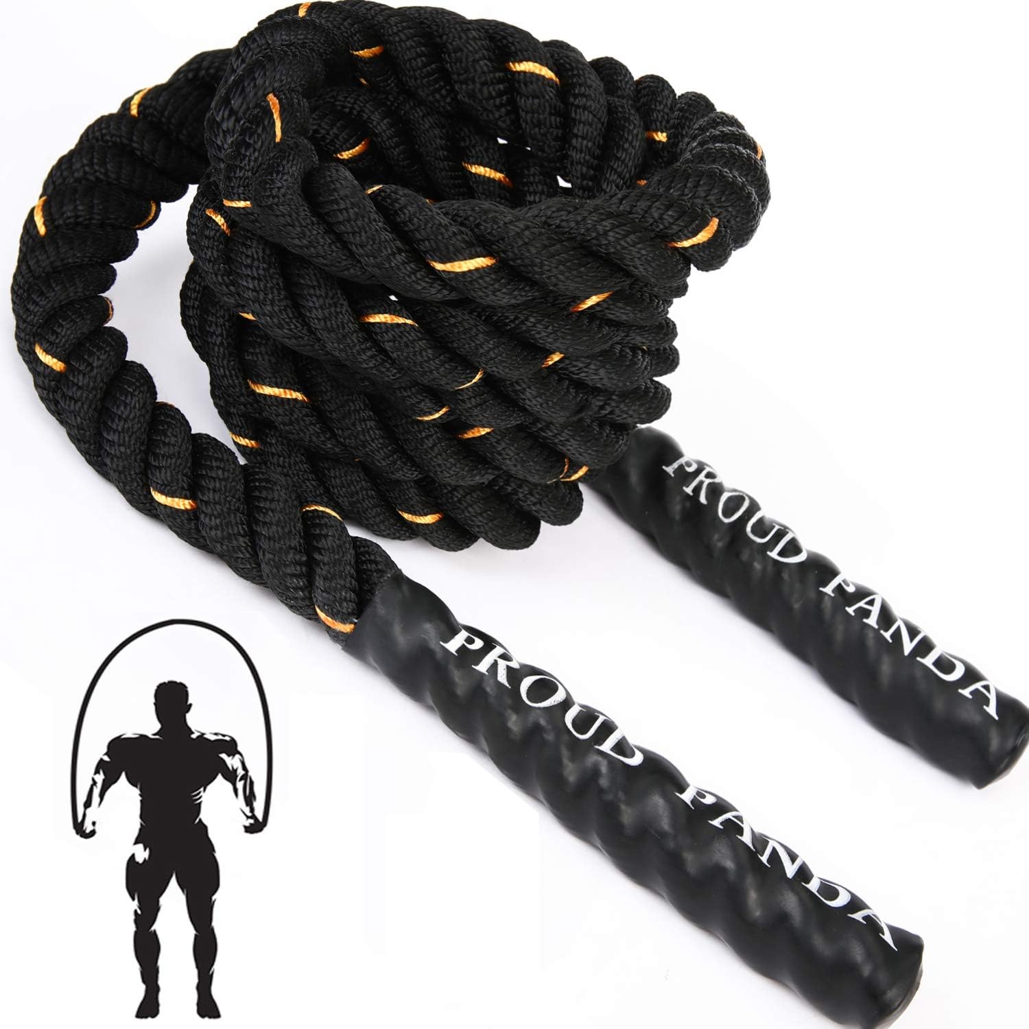 Heavy Jump Ropes for Fitness 2LB\/3LB\/5LB,Weighted Adult Skipping Rope Exercise Battle Ropes for Men & Women,Total Body Workouts, Power Training in Gym to Improve Strength and Building Muscle