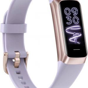 IMFRCHCS Fitness Tracker Activity Tracker with 1.1" AMOLED Color Display Smart Watch,24\/7Heart Rate Monitor,Indoor Outdoor Tracking,Sleep Monitor,5 ATM Waterproof Step Counter for Women Men, Purple