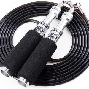 NEW WITH CABLE - Buddy Lee Jump Ropes Aero Speed Original Ball Bearing Rope, 6\u201D Aluminum Jump Rope Handles, Jump Rope for Fitness, CrossFit Gym, Endurance Jumping, Double Unders & Extreme Jumping