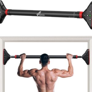 Pull Up Bar for Doorway: Strength Training Pull-up Bars without Screw - Adjustable Width Locking Mechanism Chin Up Bar for Doorway - Max Load 440lbs for Home Gym Upper Body Workout, Non-slip Comfort