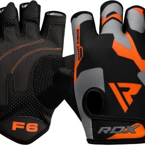 RDX Weight Lifting Gloves Gym Fitness Workout, Anti Slip Padded Palm Protection Elasticated Strength Training Equipment Men Women Half Finger Exercise Bodybuilding Calisthenics Cycling Rowing Climbing