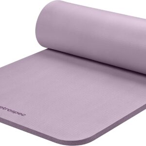 Retrospec Solana Yoga Mat 1" Thick w\/Nylon Strap for Men & Women - Non Slip Exercise Mat for Home Yoga, Pilates, Stretching, Floor & Fitness Workouts